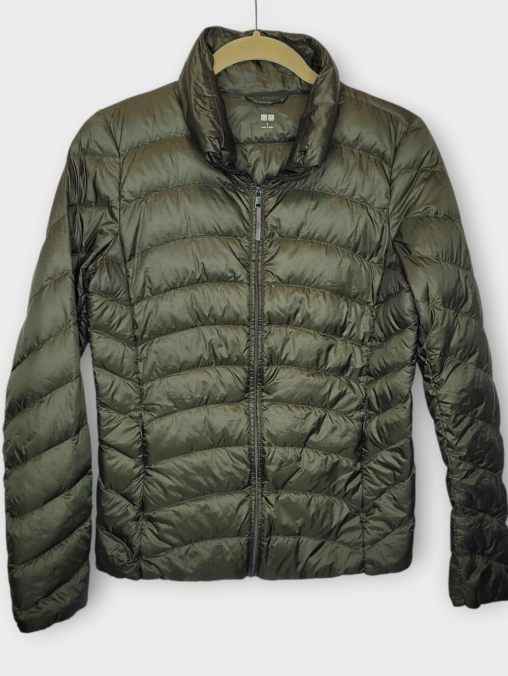 Uniqlo Down Packable Jacket S Olive Green